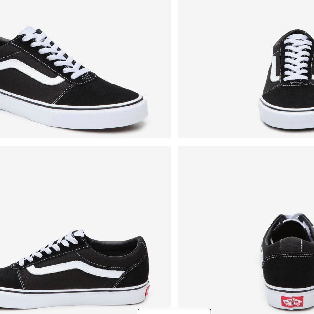 Vans - old skool shoe - black and white, size 9